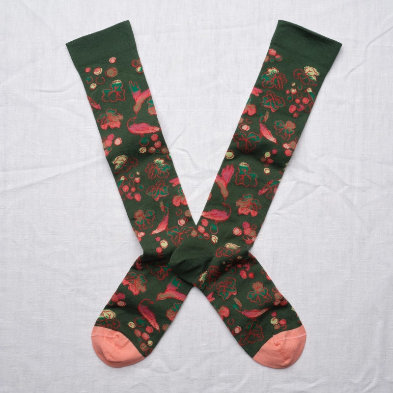 BONNE MAISON FOREST/ROSE/EMERALD KNEE HIGH SOCKS