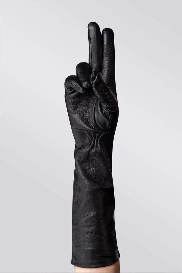 HANDSOME STOCKHOLM ESSENTIALS LONG GLOVE IN BLACK