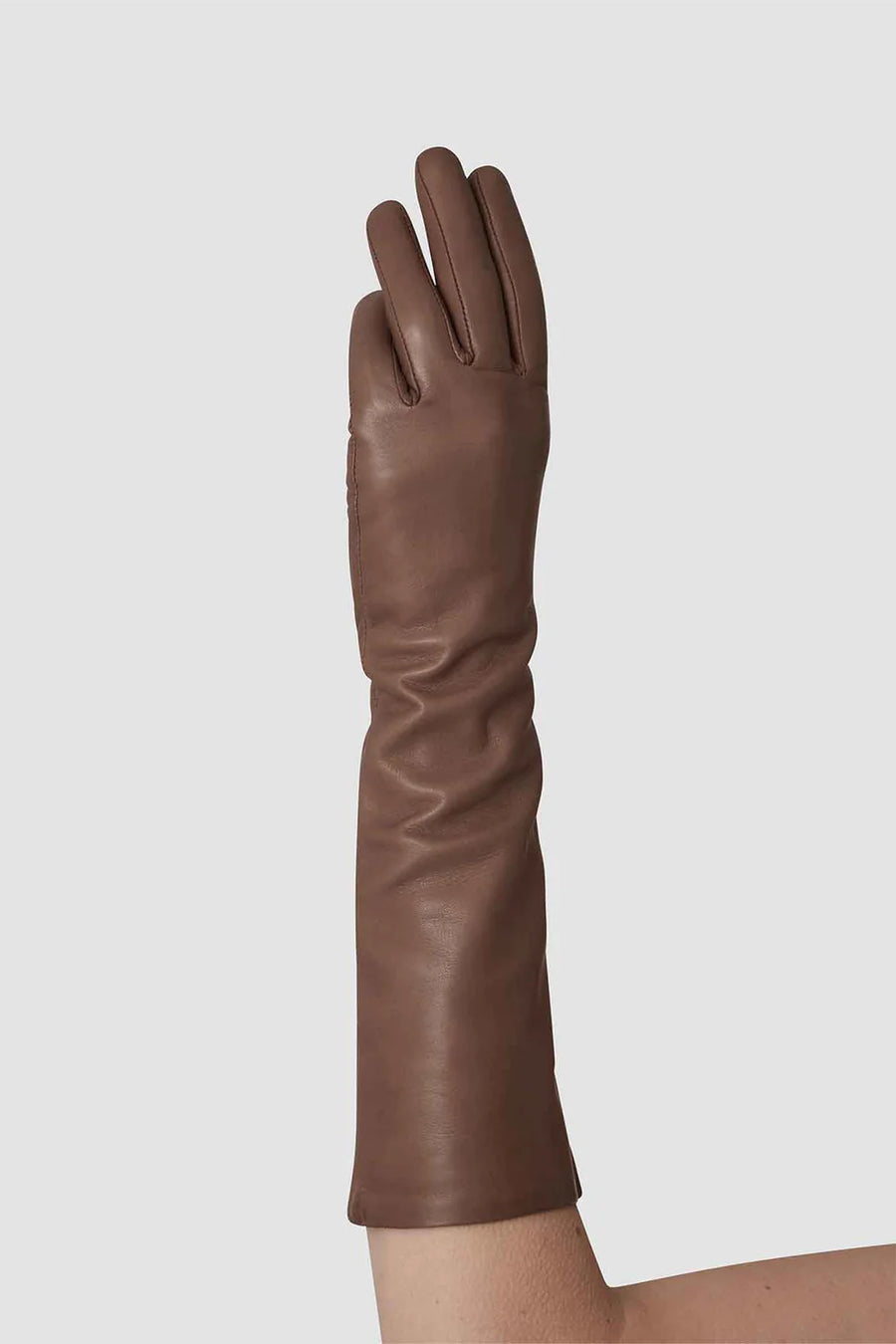 HANDSOME STOCKHOLM ESSENTIALS LONG GLOVE IN TAUPE