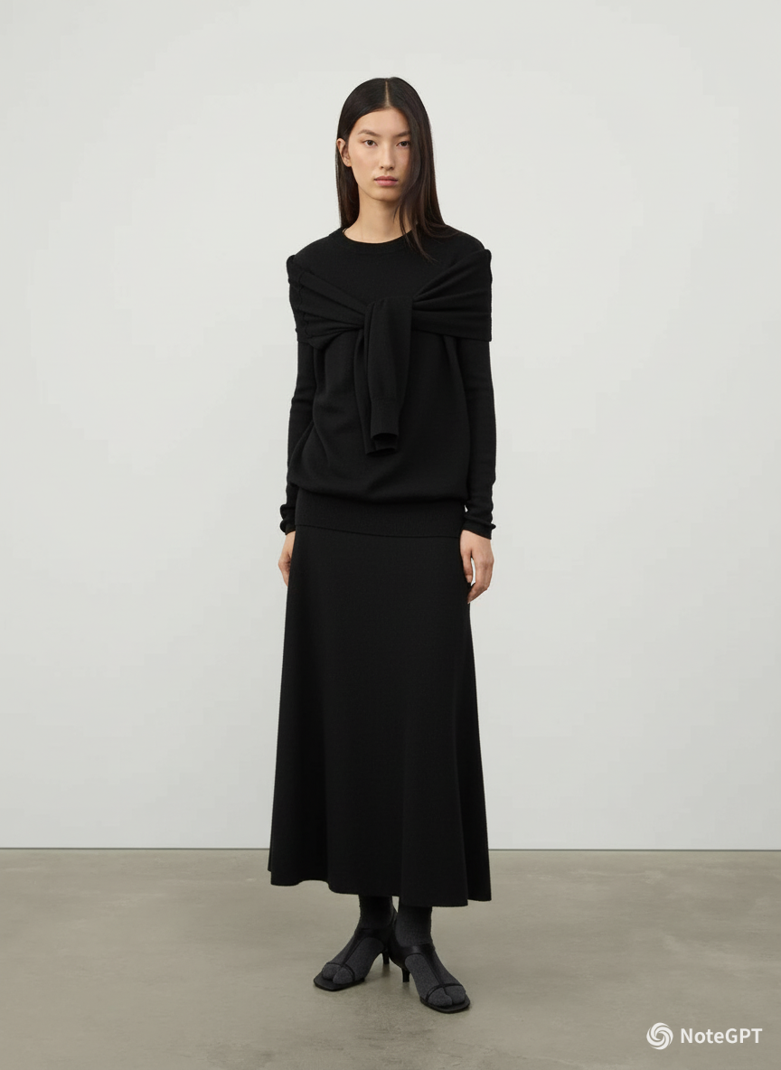 LISA YANG OTHELIA SWEATER IN BLACK