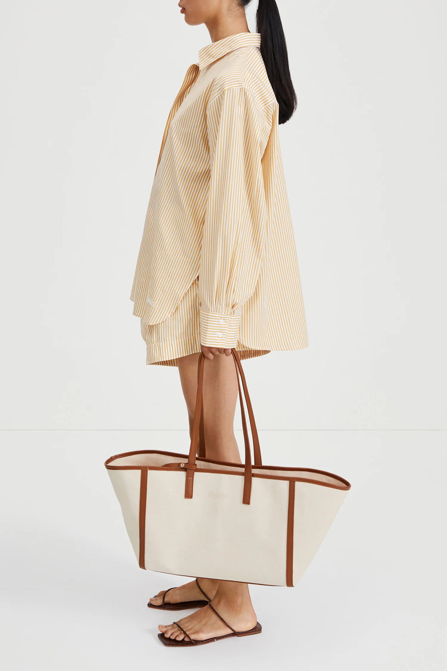 STYLEIN JANSELL SHIRT IN YELLOW/WHITE STRIPE