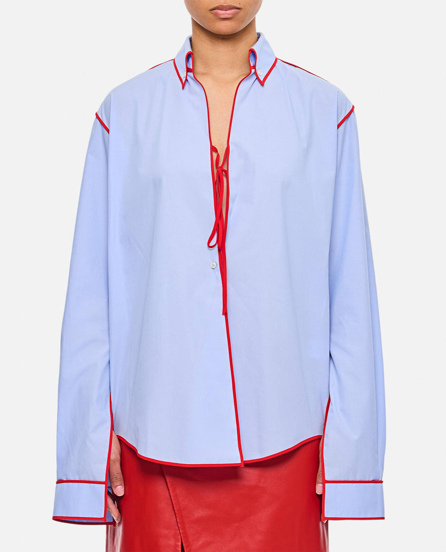 JEJIA PIPING SHIRT IN BLUE