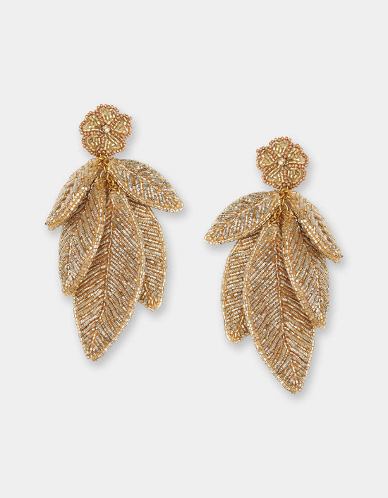 OLIVIA DAR GOLD LEAF EARRINGS