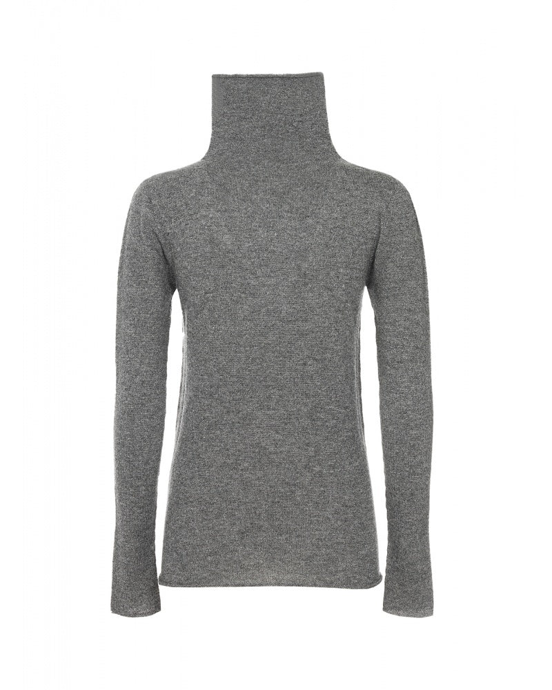 MANTU CASHMERE TURTLENECK SWEATER IN SMOKE