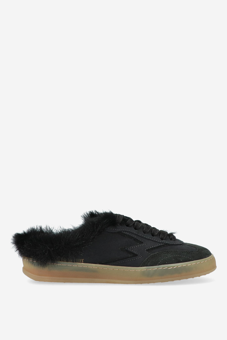 MASTER OF ARTS SNEAKERS - FAUX FUR TOTAL BLACK CLUB MULE DELUX