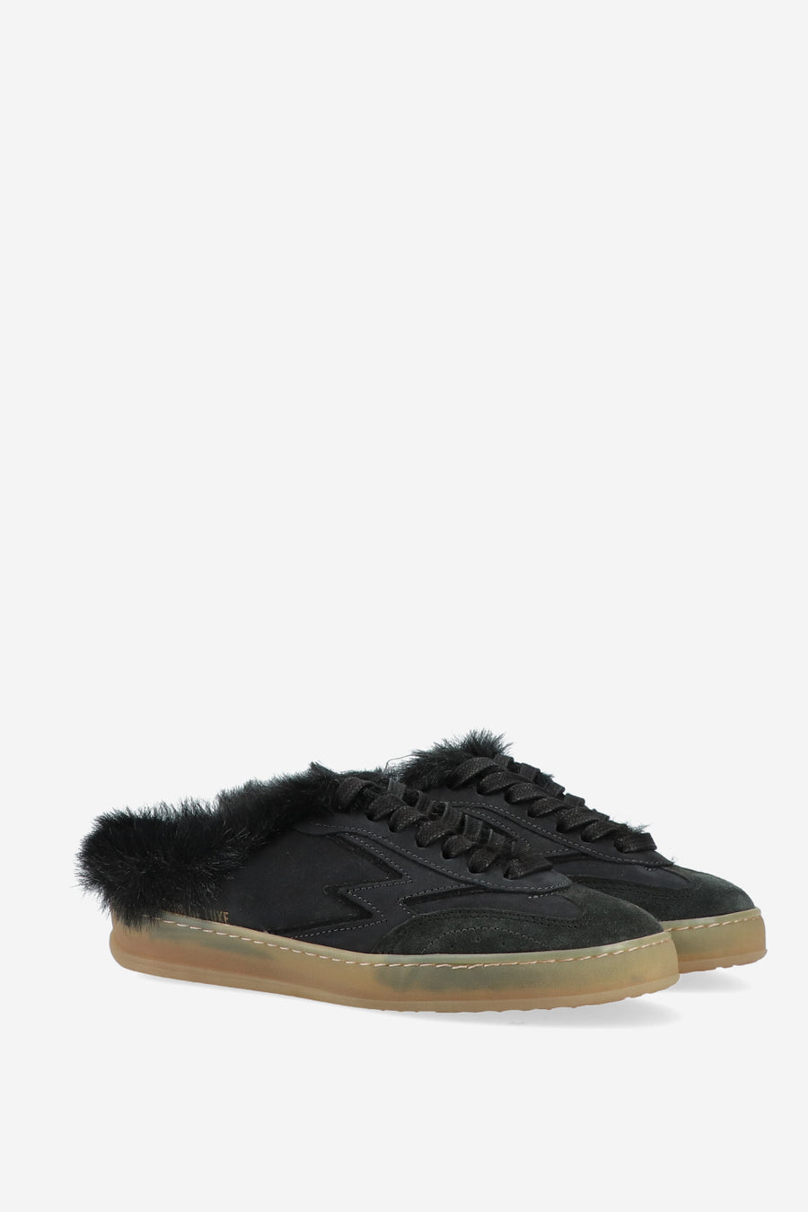 MASTER OF ARTS SNEAKERS - FAUX FUR TOTAL BLACK CLUB MULE DELUX