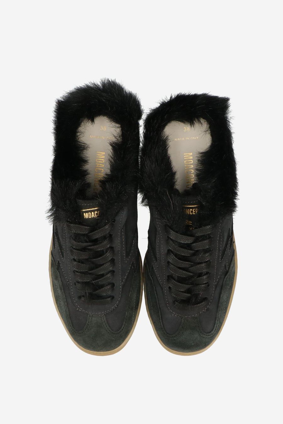 MASTER OF ARTS SNEAKERS - FAUX FUR TOTAL BLACK CLUB MULE DELUX