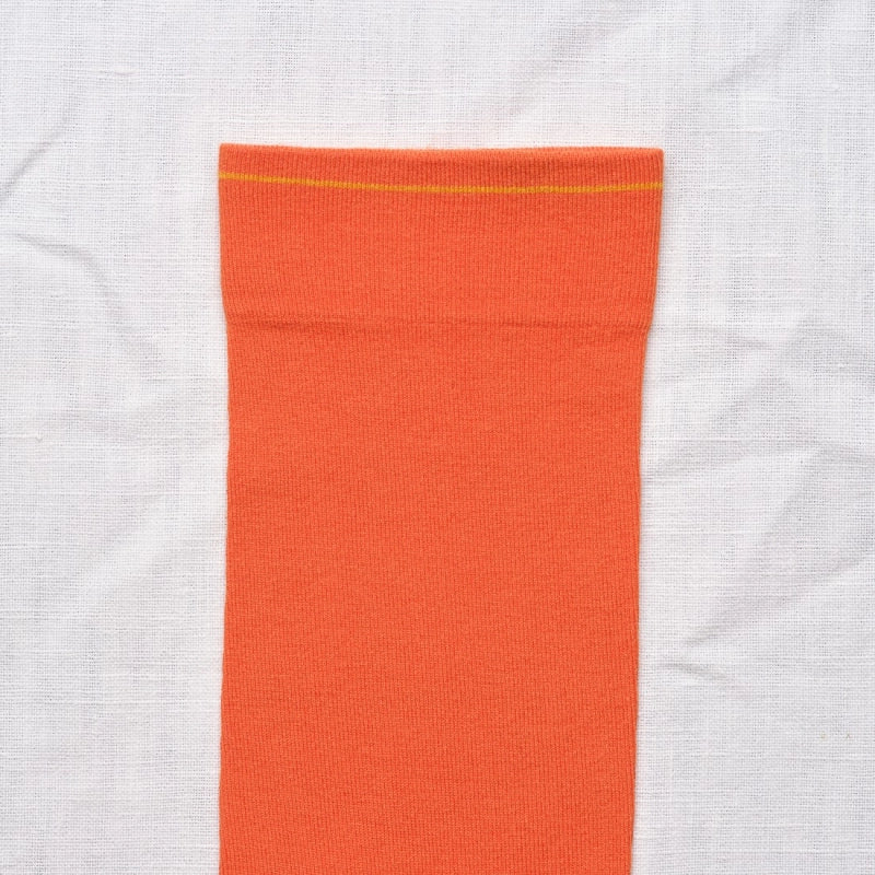 BONNE MAISON SOLID ORANGE MID CALF SOCKS