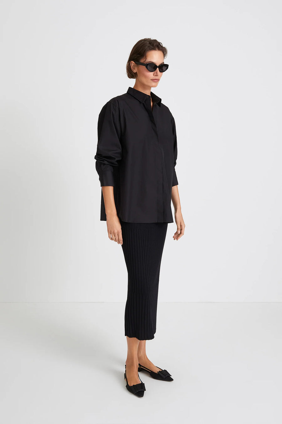 STYLEIN JEANNE SHIRT IN BLACK
