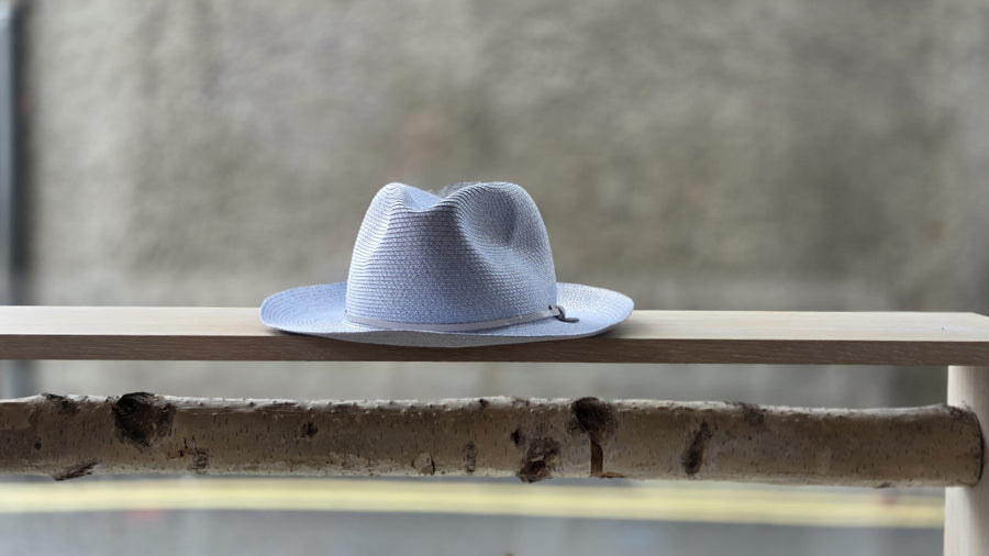 CATARZI PAPER FEDORA IN SKY BLUE