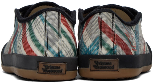 VIVIENNE WESTWOOD ANIMAL GYM LOW TOP IN MADRAS CHECK