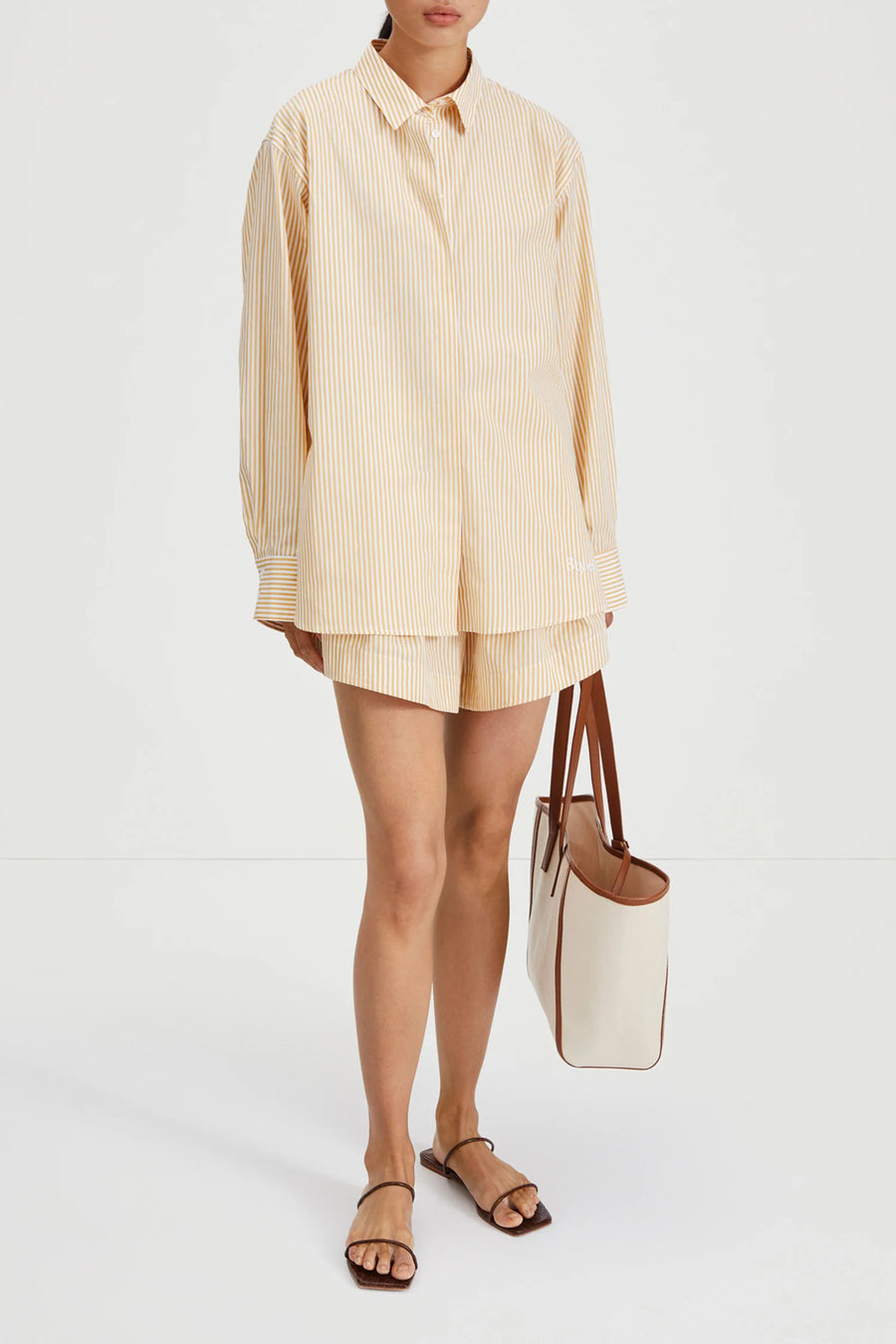 STYLEIN JANSELL SHIRT IN YELLOW/WHITE STRIPE