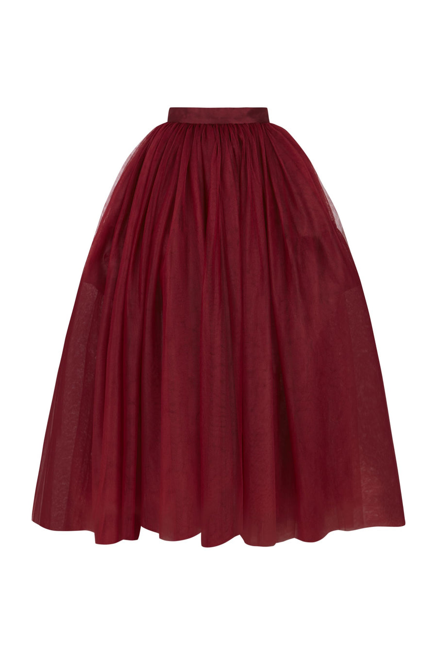 THE 2ND SKIN MIDI LENGTH TULLE SKIRT. Available in two colours - Bordeaux and Black