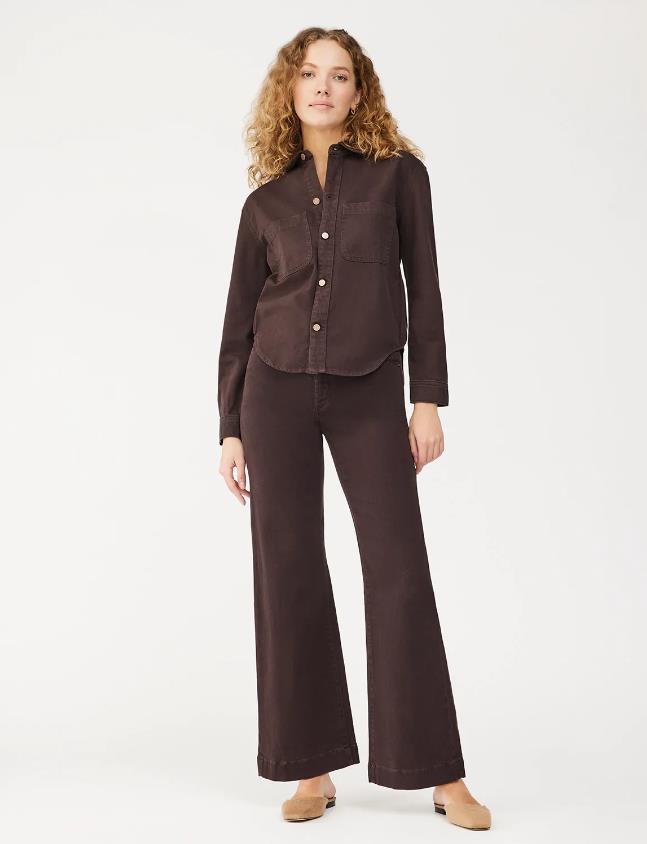 DL1961 ZITA SHIRT IN DARK COCOA
