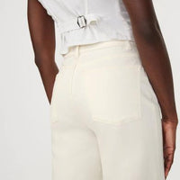DL1961 HEPBURN WIDE LEG HIGH RISE VINTAGE IN EGGSHELL (RAW HEM)