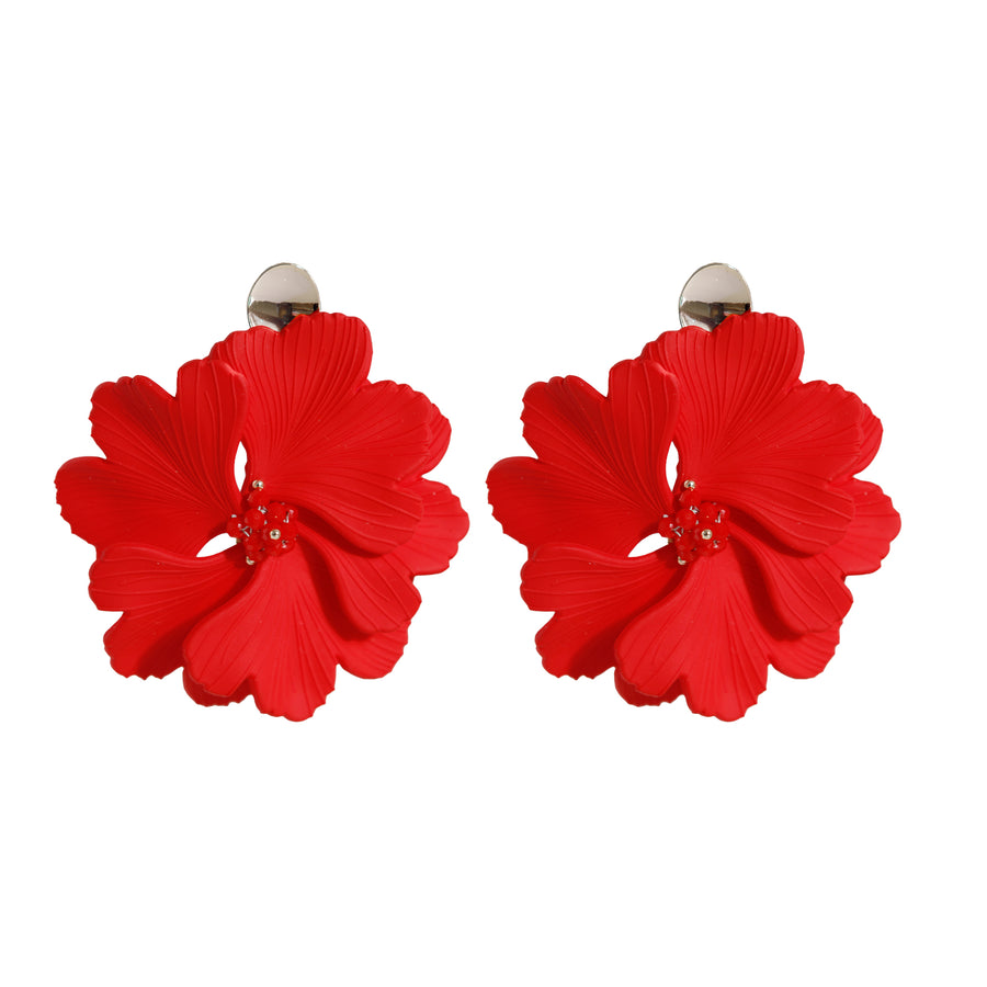 MELISSA CURRY GINKO RED EARRINGS
