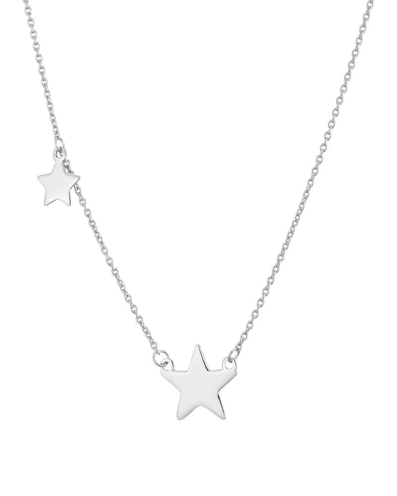 MARY K SILVER DOUBLE STAR NECKLACE
