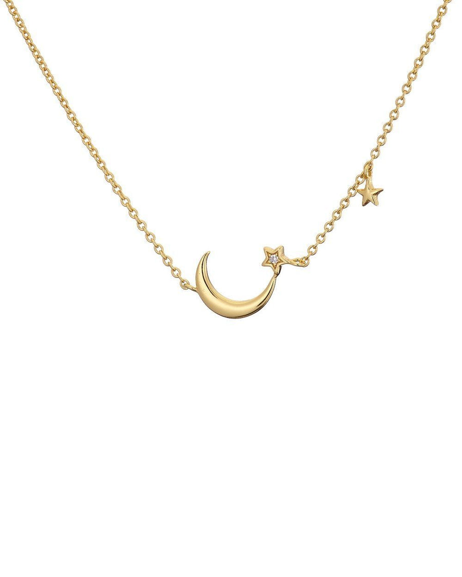 MARY K GOLD MOON & TWO STAR NECKLACE