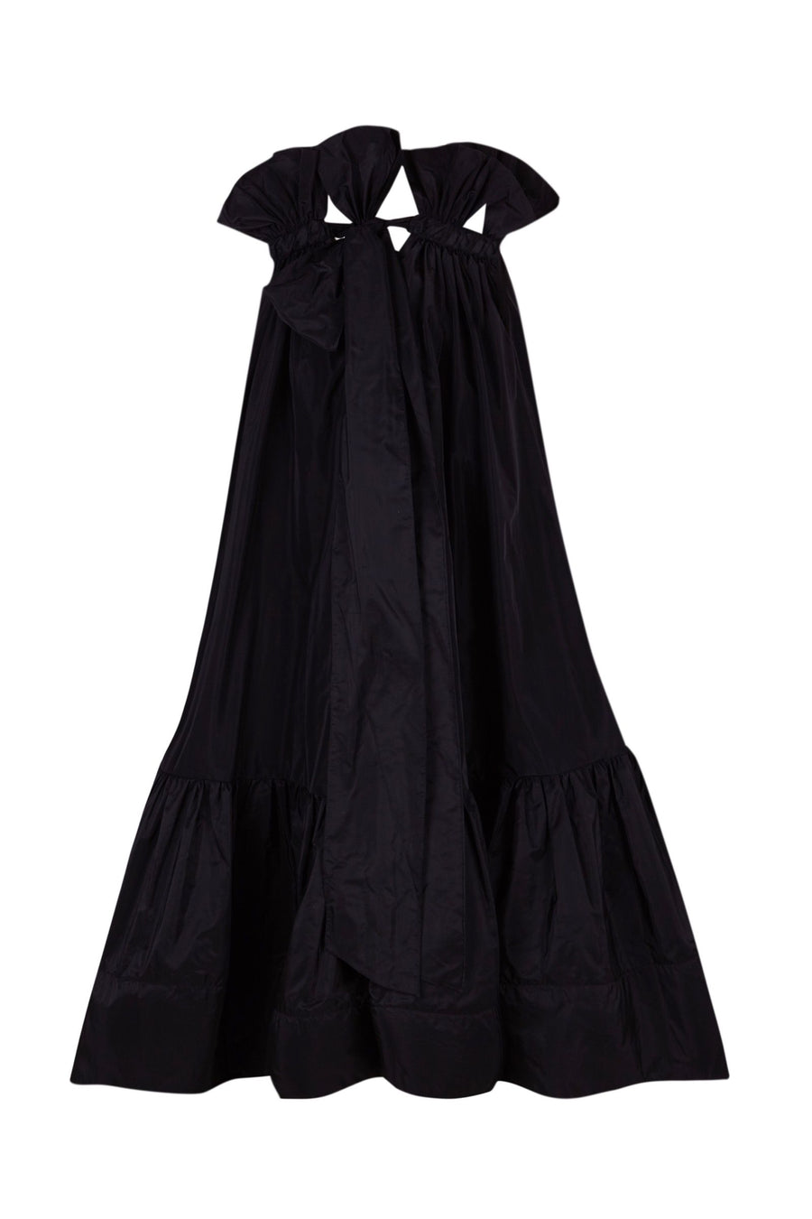 THE 2ND SKIN MIDI TAFFETA BOW DRESS WITH STRAPS. Available in two colours - Black and Pink
