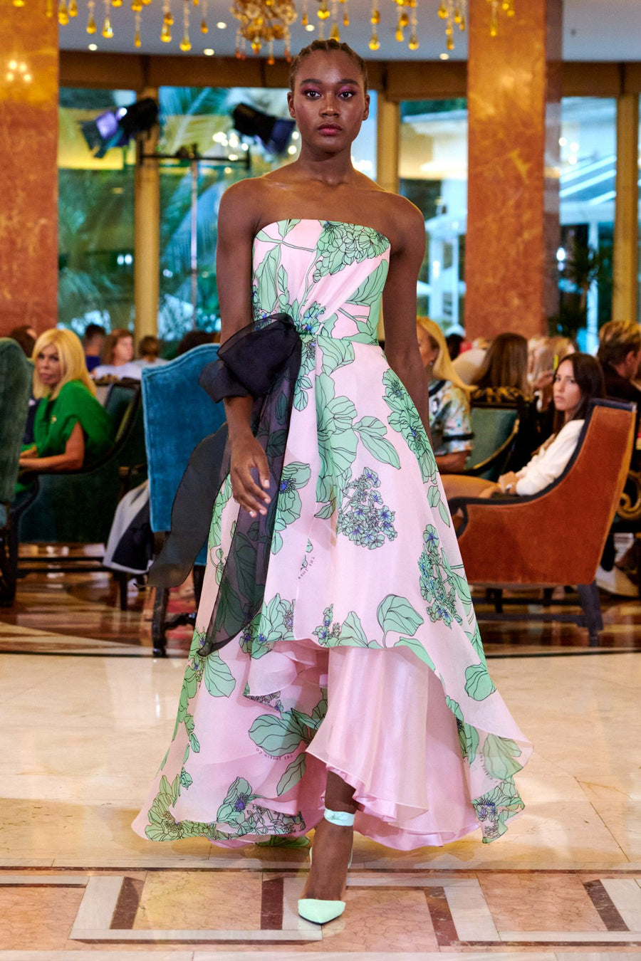 THE 2ND SKIN ORGANZA STRAPLESS DRESS IN MINT